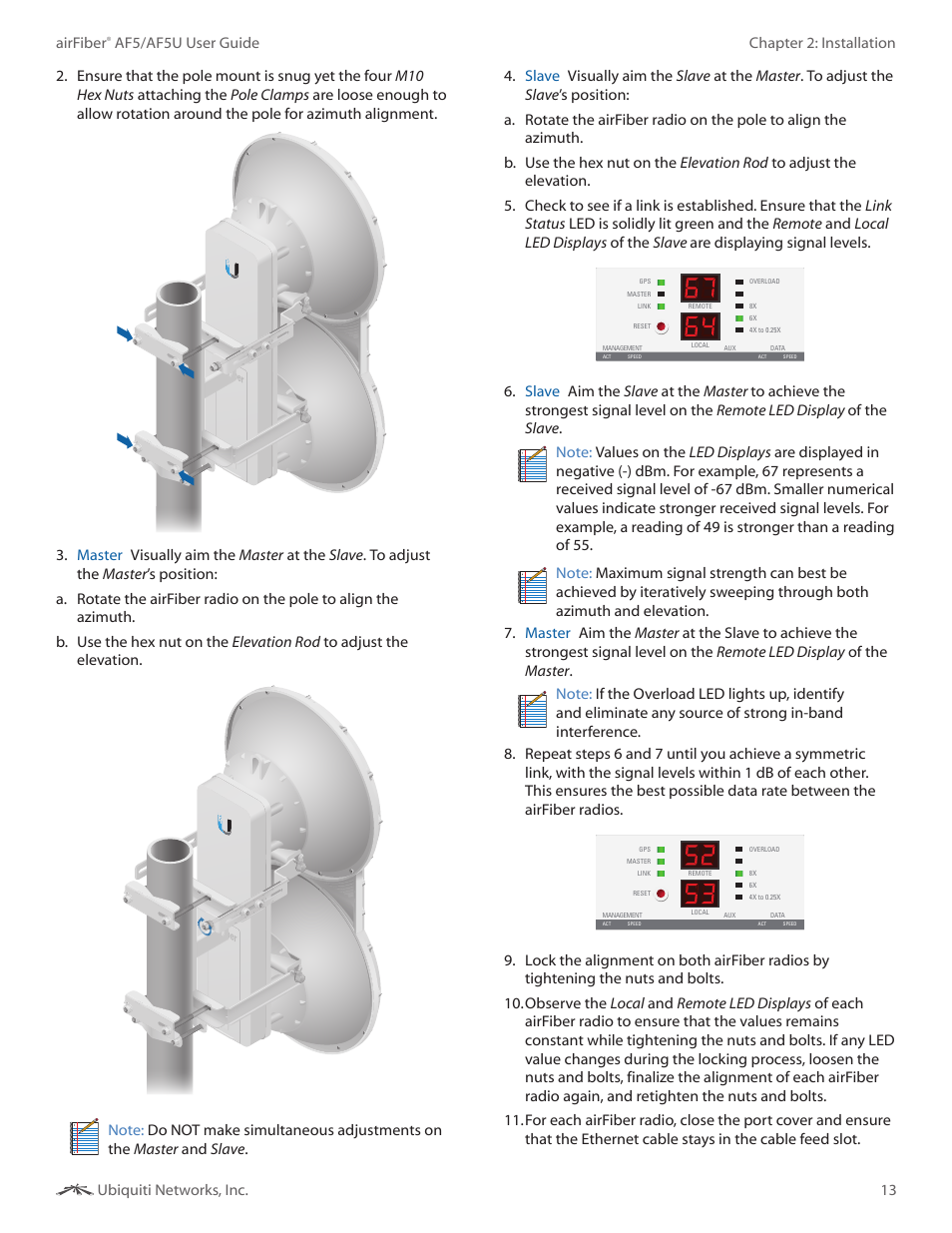 13 chapter 2: installation airfiber | Ubiquiti Networks airFibe5 User Manual | Page 16 / 53
