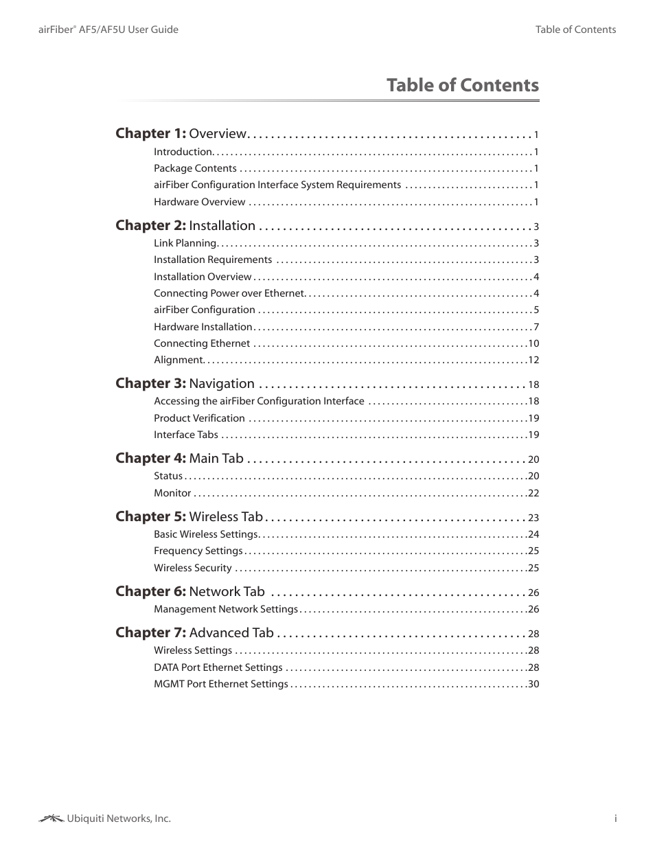 Ubiquiti Networks airFibe5 User Manual | Page 2 / 53