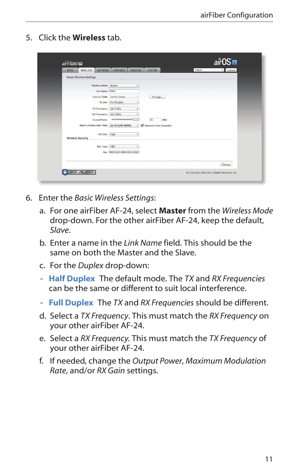 Ubiquiti Networks airFibe24 User Manual | Page 13 / 36