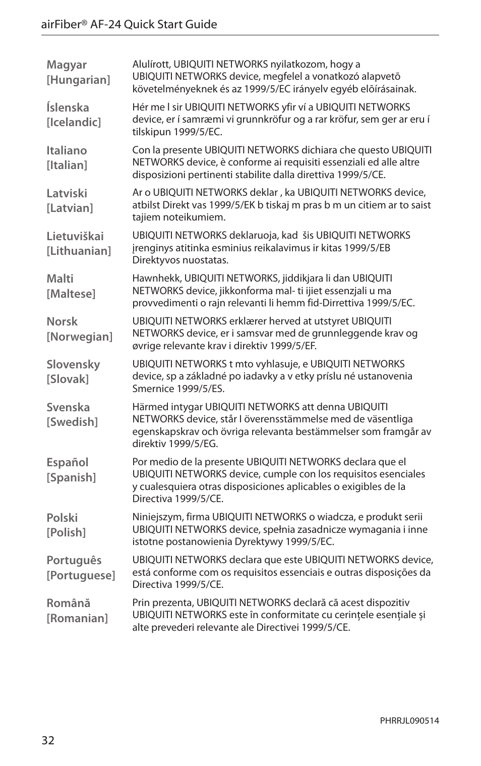 Ubiquiti Networks airFibe24 User Manual | Page 34 / 36