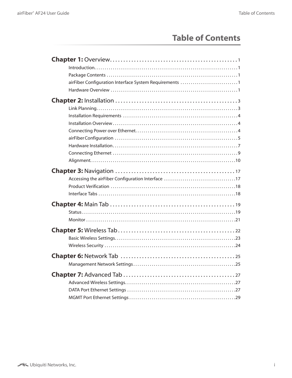 Ubiquiti Networks airFibe24 User Manual | Page 2 / 50