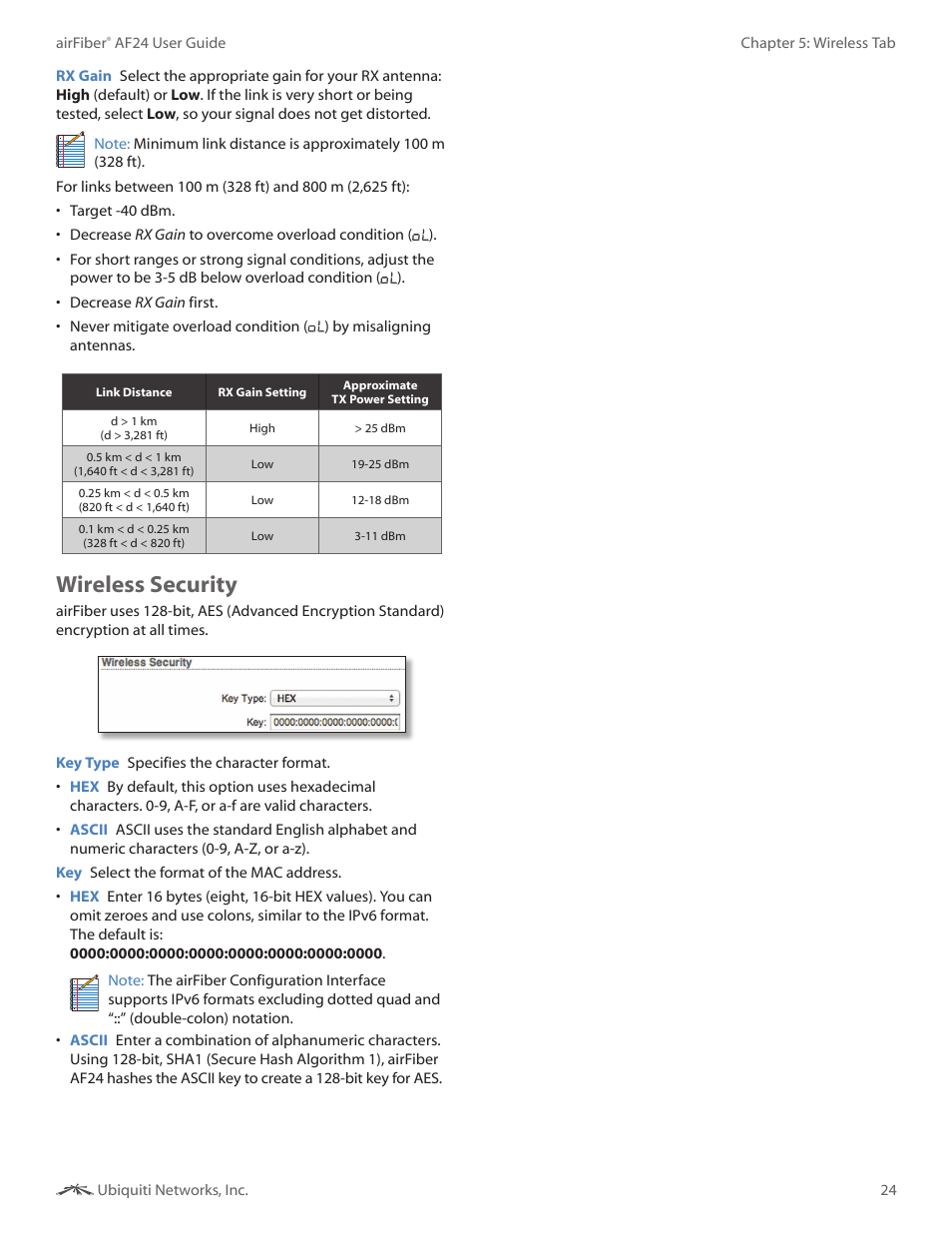 Wireless security | Ubiquiti Networks airFibe24 User Manual | Page 27 / 50