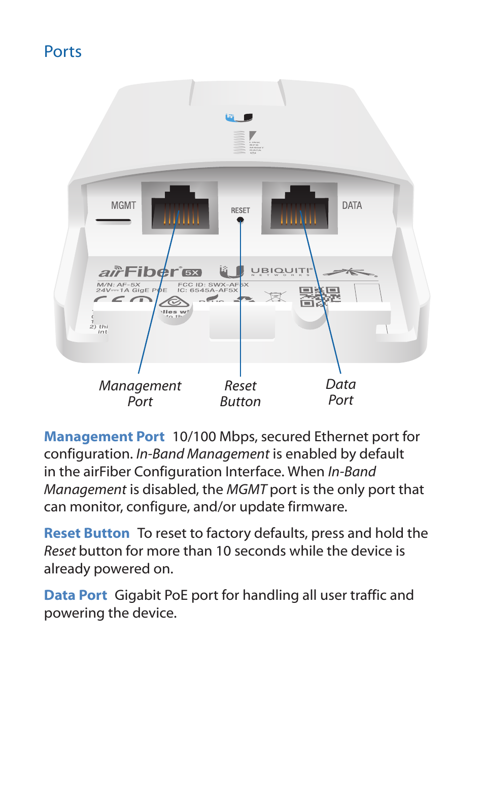 Ubiquiti Networks airFibe5X User Manual | Page 5 / 28