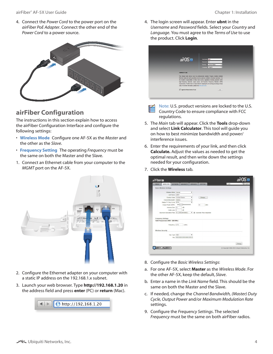 Airfiber configuration | Ubiquiti Networks airFibe5X User Manual | Page 8 / 50