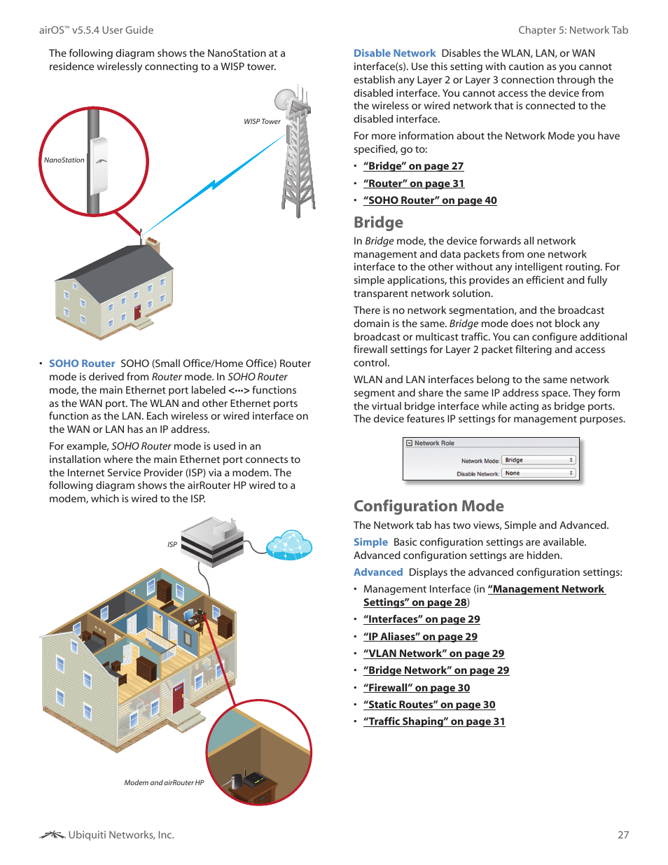 Bridge, Configuration mode, Bridge configuration mode | Ubiquiti Networks PowerBridgM User Manual | Page 30 / 67