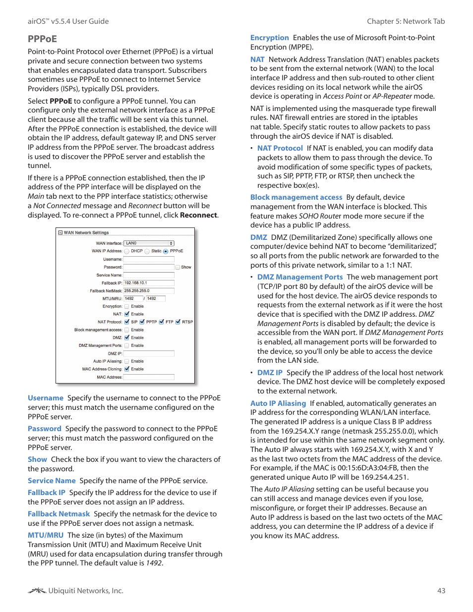 Pppoe | Ubiquiti Networks PowerBridgM User Manual | Page 46 / 67