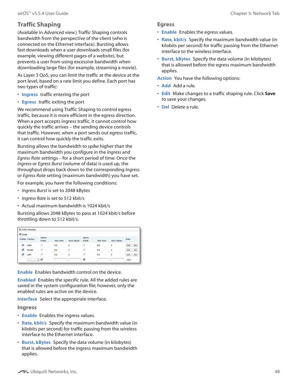 Traffic shaping | Ubiquiti Networks PowerBridgM User Manual | Page 51 / 67