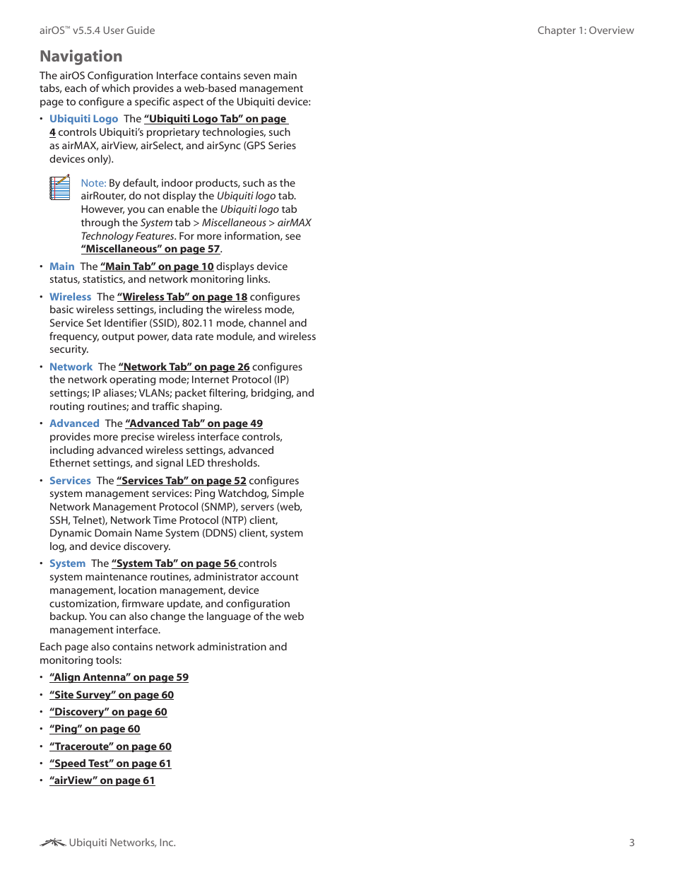 Navigation | Ubiquiti Networks PowerBridgM User Manual | Page 6 / 67