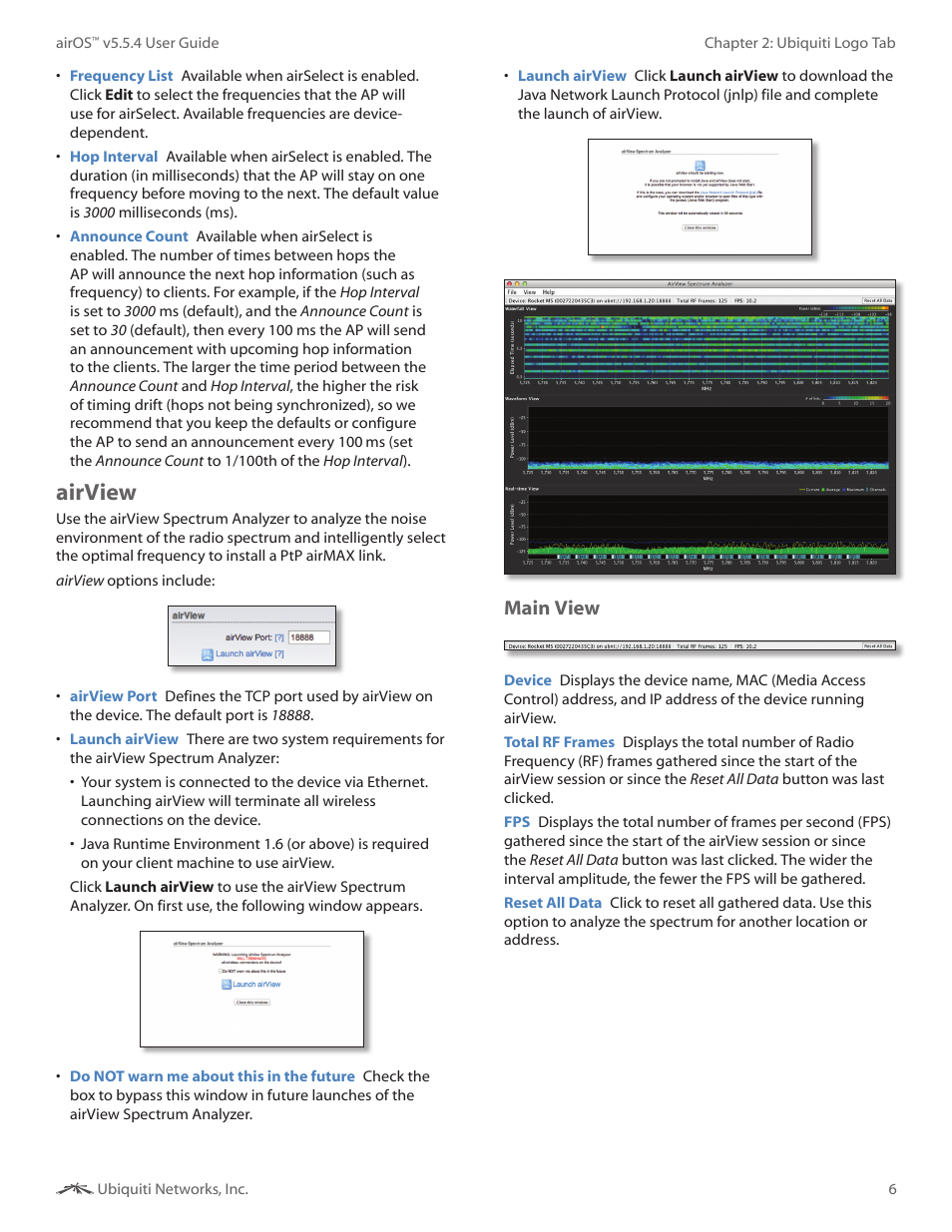 Airview, Main view | Ubiquiti Networks PowerBridgM User Manual | Page 9 / 67