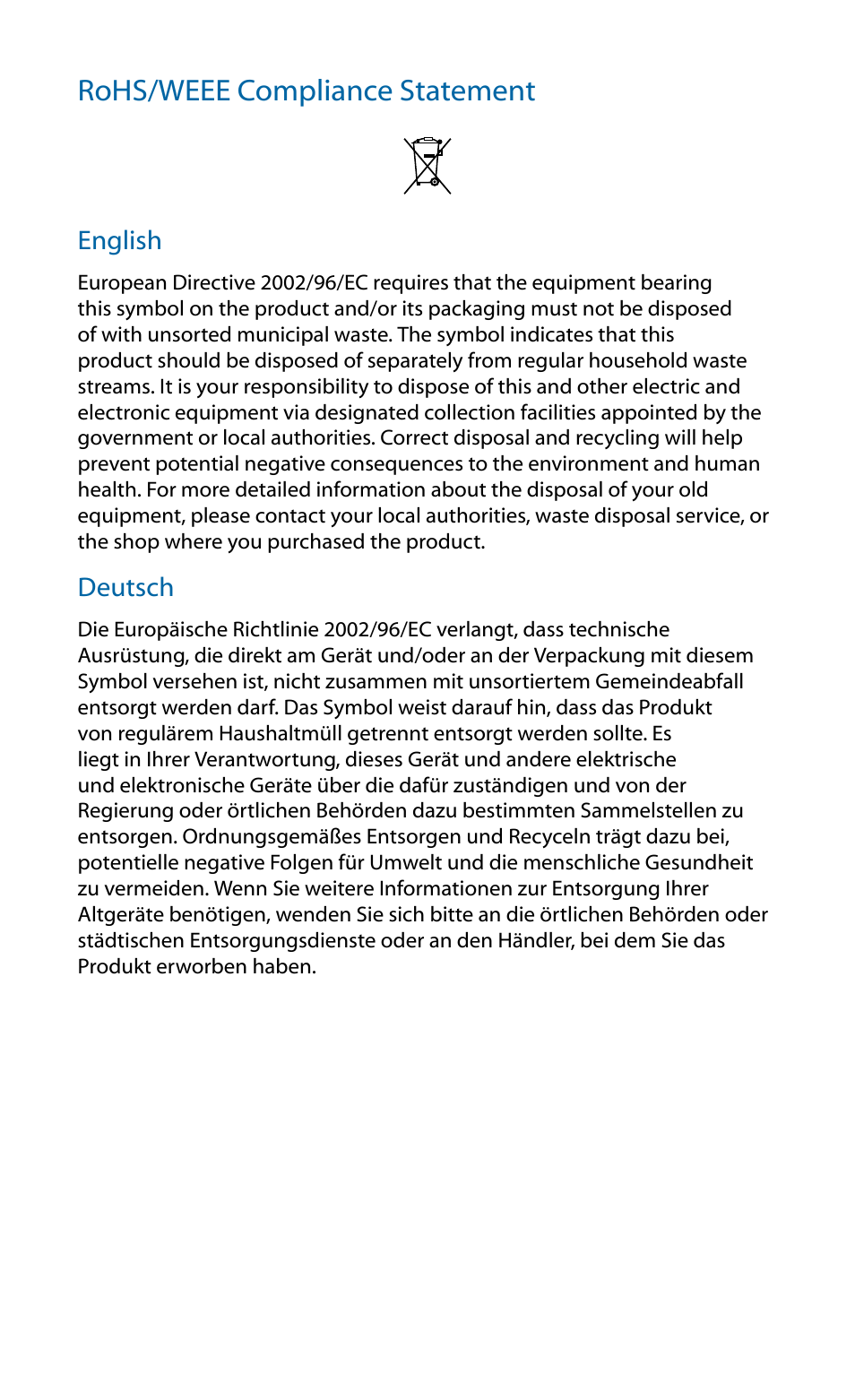 Rohs/weee compliance statement | Ubiquiti Networks airGriM User Manual | Page 21 / 24