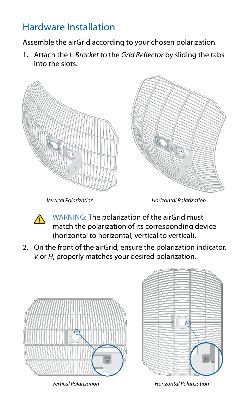 Hardware installation | Ubiquiti Networks airGriM User Manual | Page 5 / 24