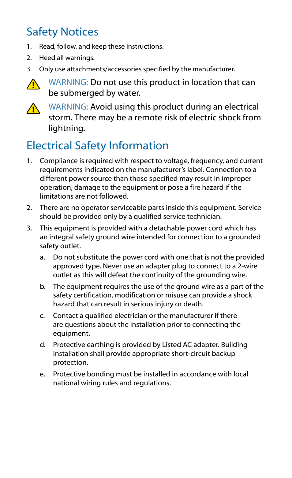 Safety notices, Electrical safety information | Ubiquiti Networks BulleM User Manual | Page 12 / 24