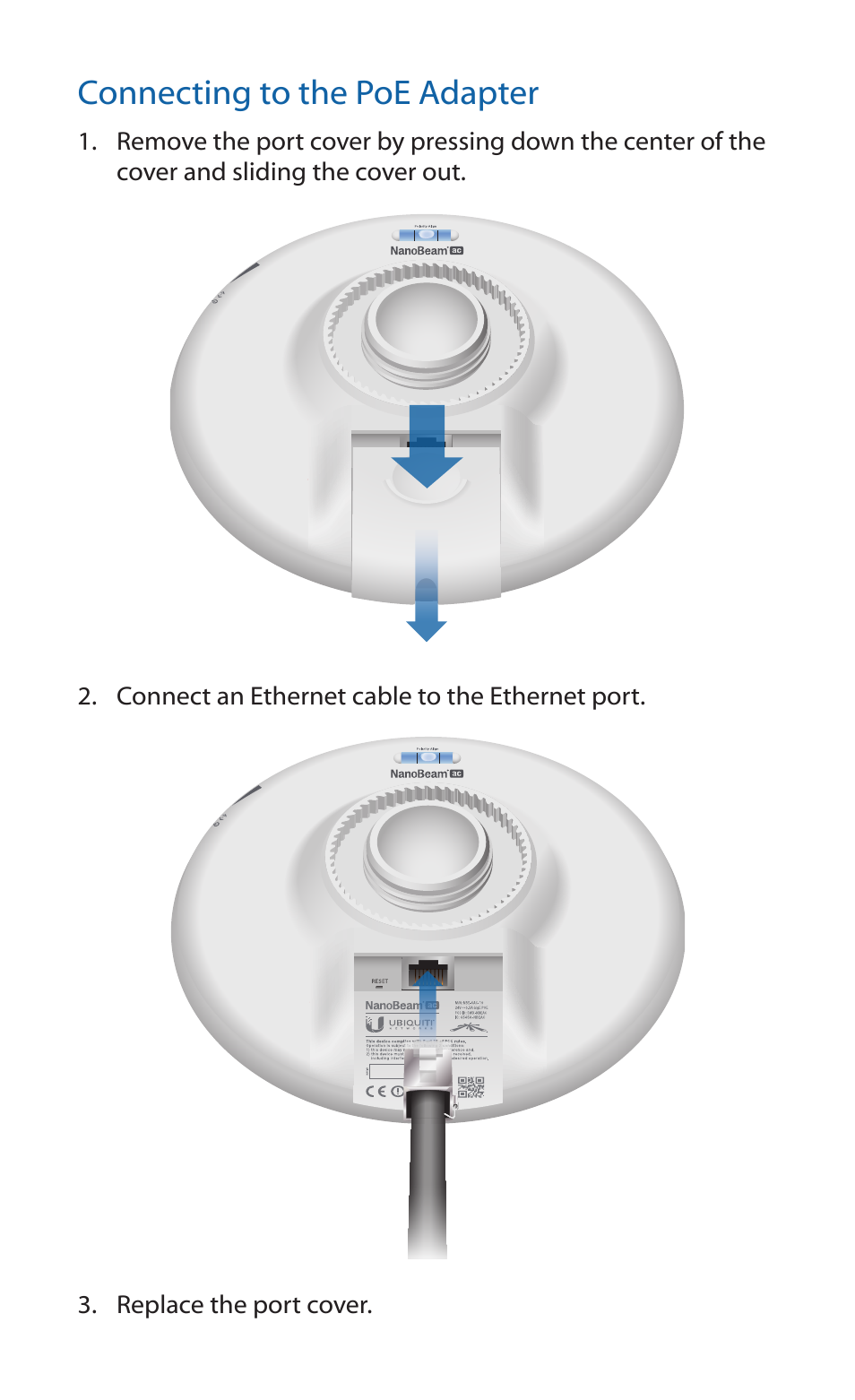 Connecting to the poe adapter | Ubiquiti Networks NanoBea ac User Manual | Page 10 / 24