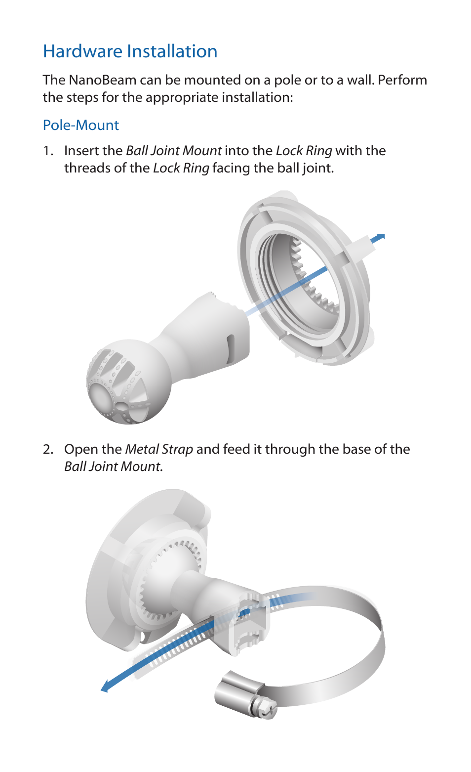 Hardware installation | Ubiquiti Networks NanoBea ac User Manual | Page 5 / 24