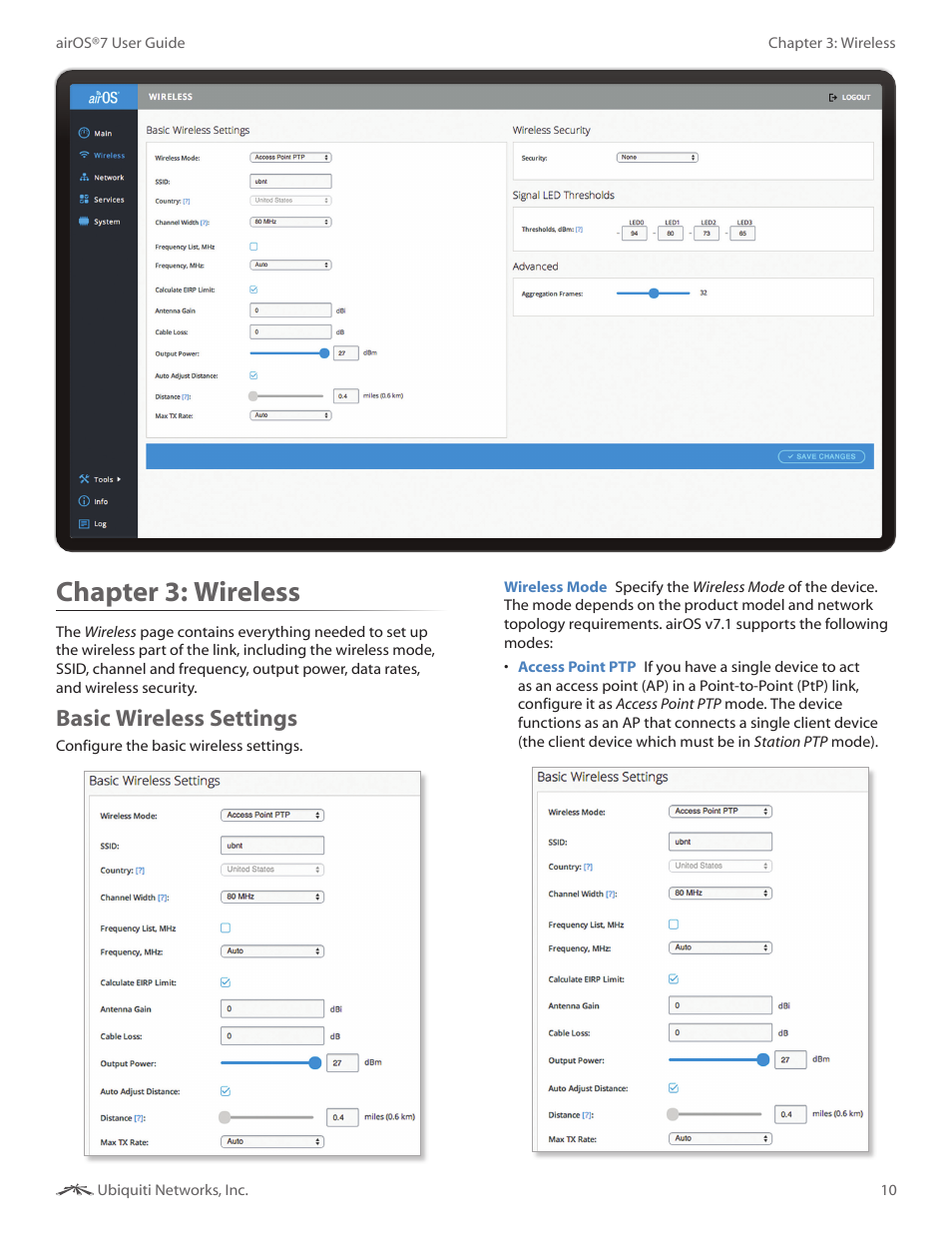 Chapter 3: wireless, Basic wireless settings, Chapter 3 | Wireless | Ubiquiti Networks Rockeac User Manual | Page 13 / 45