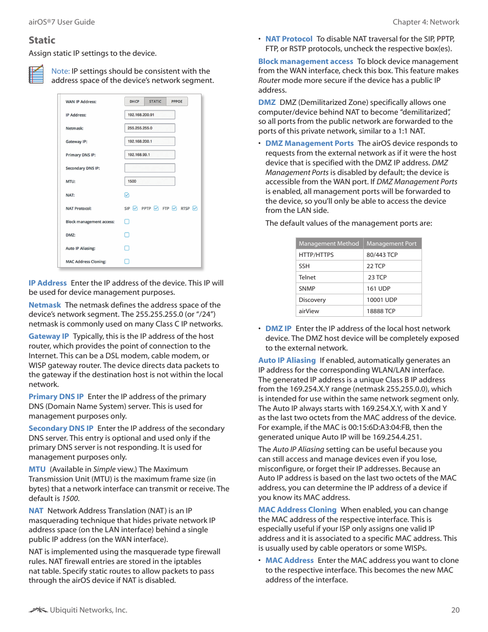 Static | Ubiquiti Networks Rockeac User Manual | Page 23 / 45