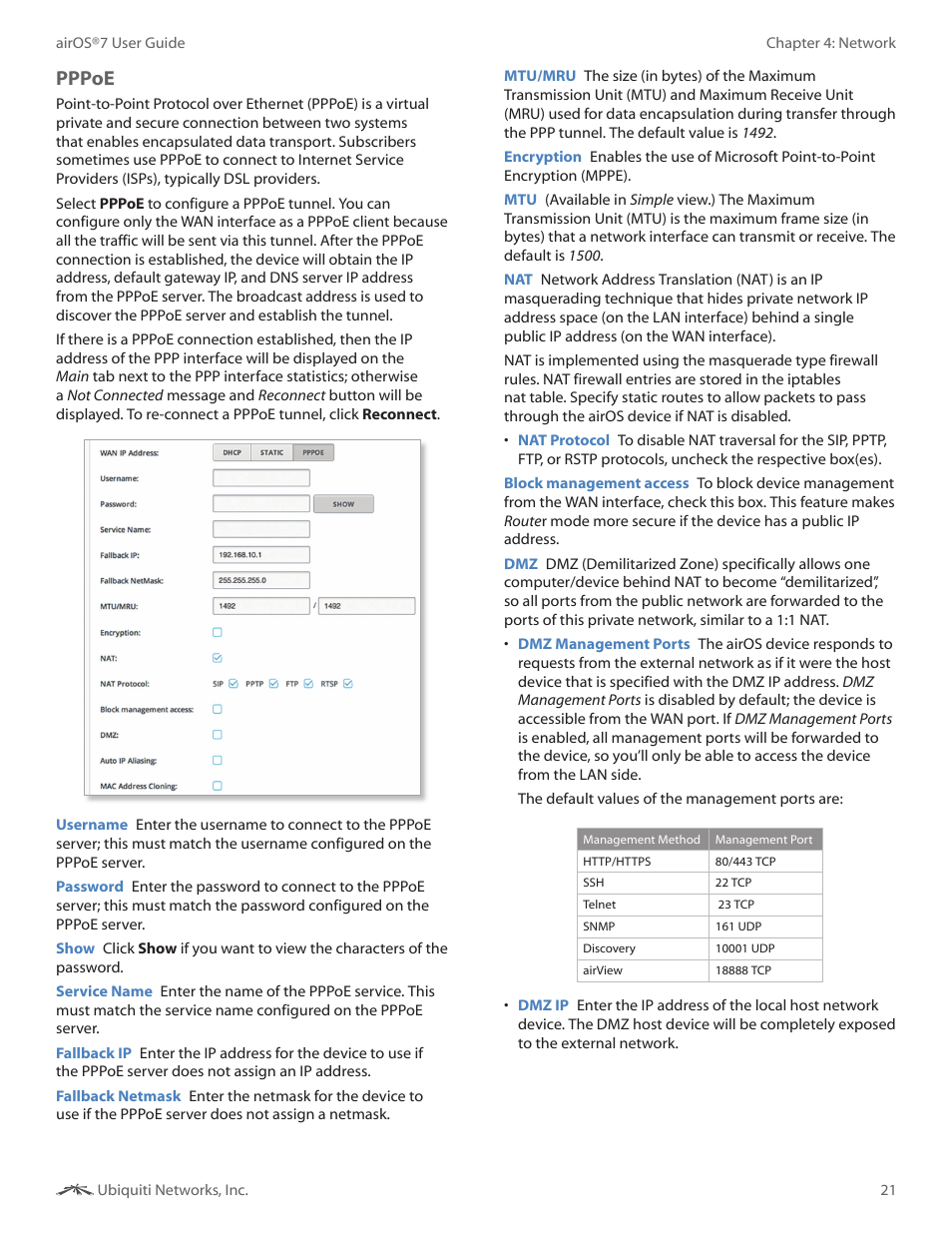 Pppoe | Ubiquiti Networks Rockeac User Manual | Page 24 / 45