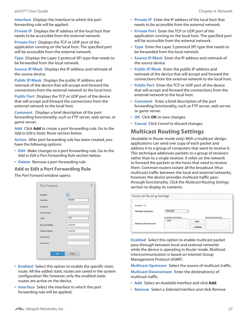 Multicast routing settings | Ubiquiti Networks Rockeac User Manual | Page 30 / 45