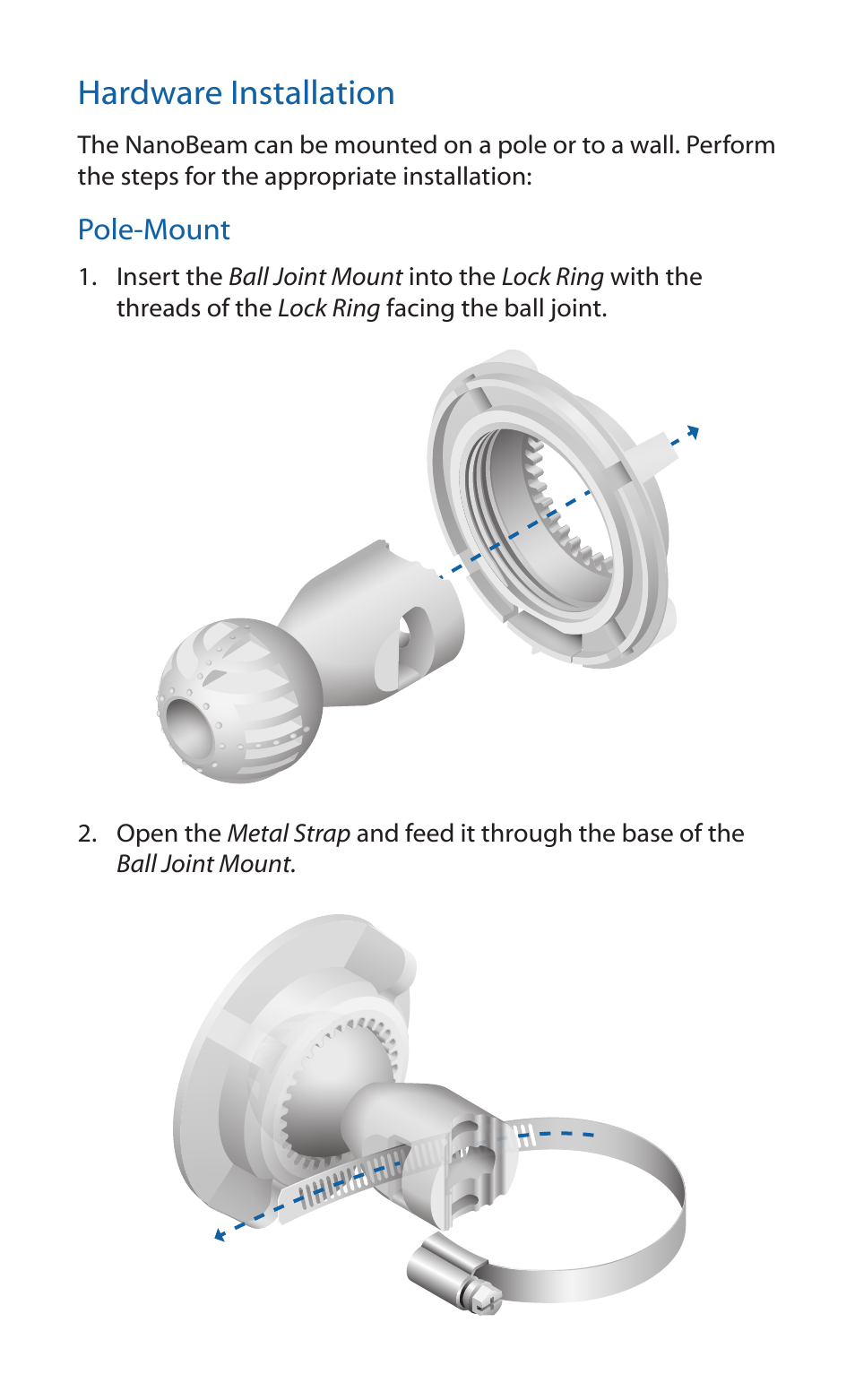 Hardware installation | Ubiquiti Networks NanoBeaM User Manual | Page 5 / 24
