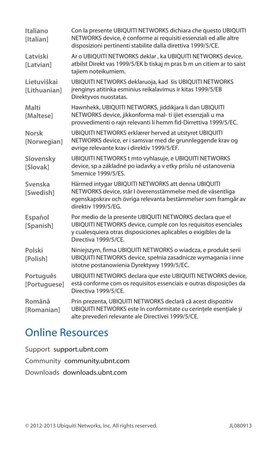 Online resources | Ubiquiti Networks NanoBridgM User Manual | Page 24 / 24