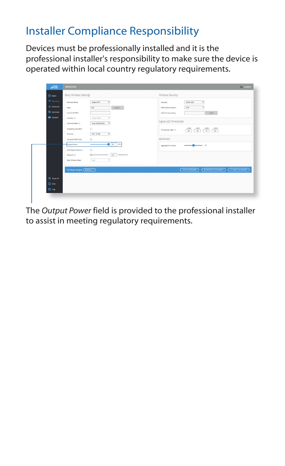 Installer compliance responsibility | Ubiquiti Networks PowerBea ac User Manual | Page 17 / 28