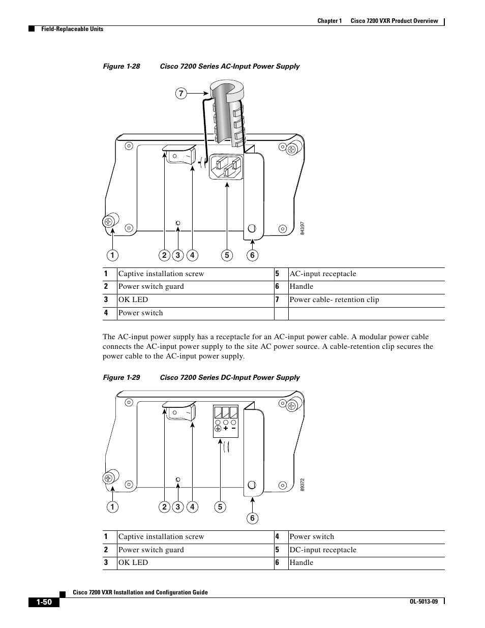 Figure 1-28, Figure 1-29 | Cisco 7200 VXR User Manual | Page 50 / 64