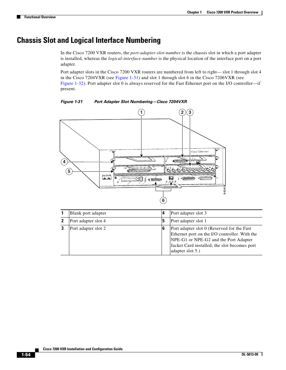 Chassis slot and logical interface numbering | Cisco 7200 VXR User Manual | Page 54 / 64
