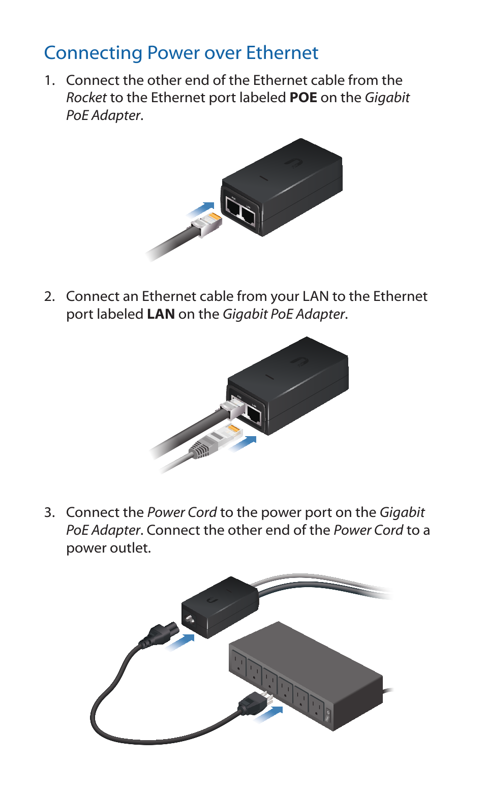 Connecting power over ethernet | Ubiquiti Networks Rockeac User Manual | Page 9 / 24