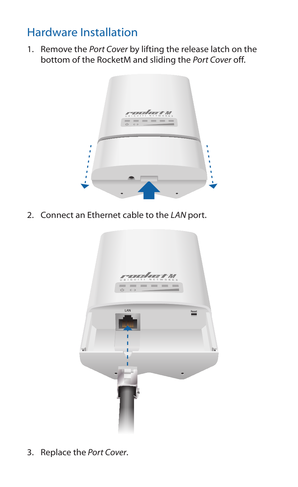 Hardware installation | Ubiquiti Networks RockeM User Manual | Page 5 / 24