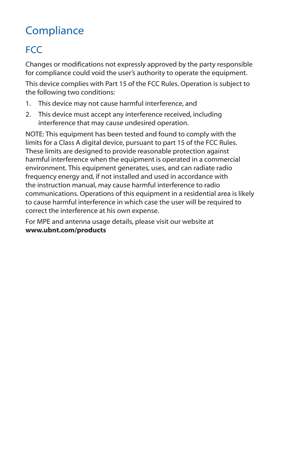 Compliance | Ubiquiti Networks RockeM User Manual | Page 21 / 28