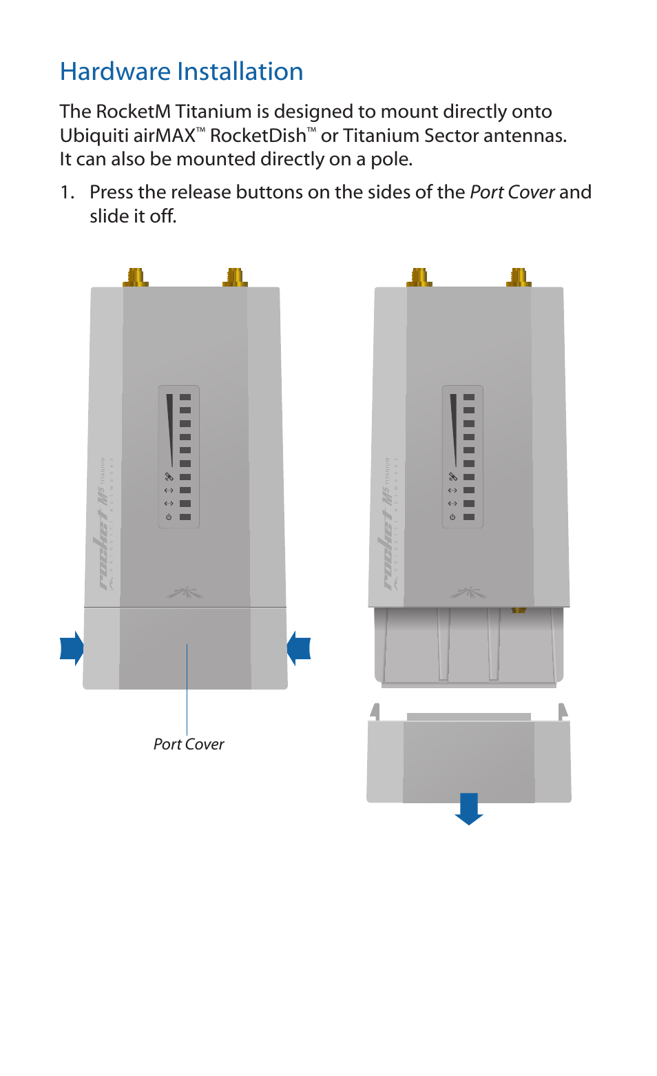 Hardware installation | Ubiquiti Networks RockeM User Manual | Page 5 / 28