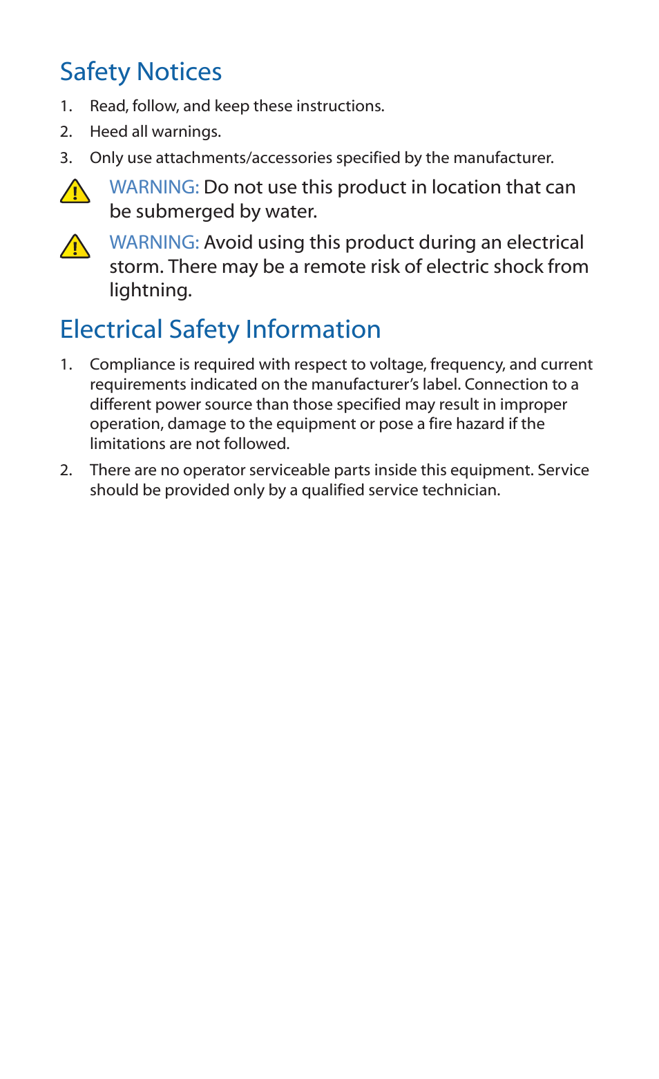 Safety notices, Electrical safety information | Ubiquiti Networks RocketDis ac Antenna User Manual | Page 14 / 24