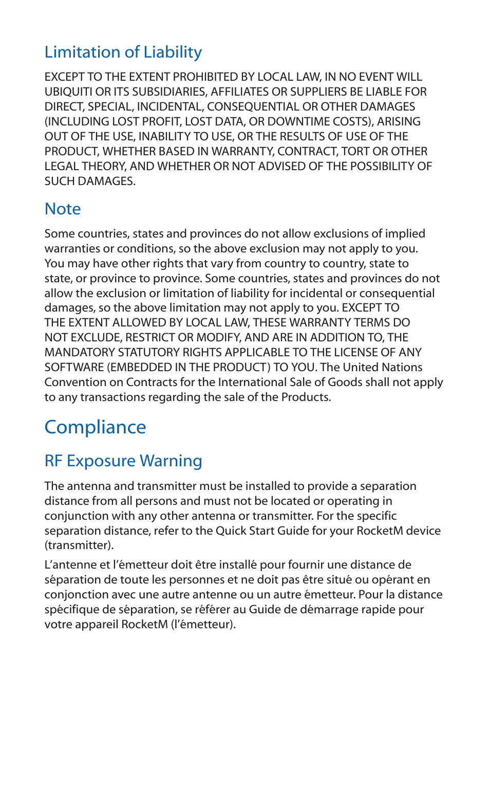 Compliance | Ubiquiti Networks RocketDis Antenna User Manual | Page 16 / 20