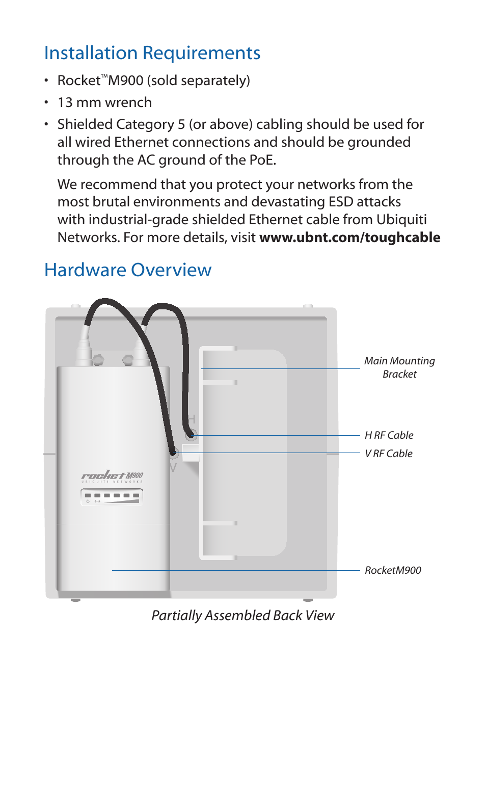 Installation requirements, Hardware overview | Ubiquiti Networks airMA Yagi Antenna User Manual | Page 3 / 16