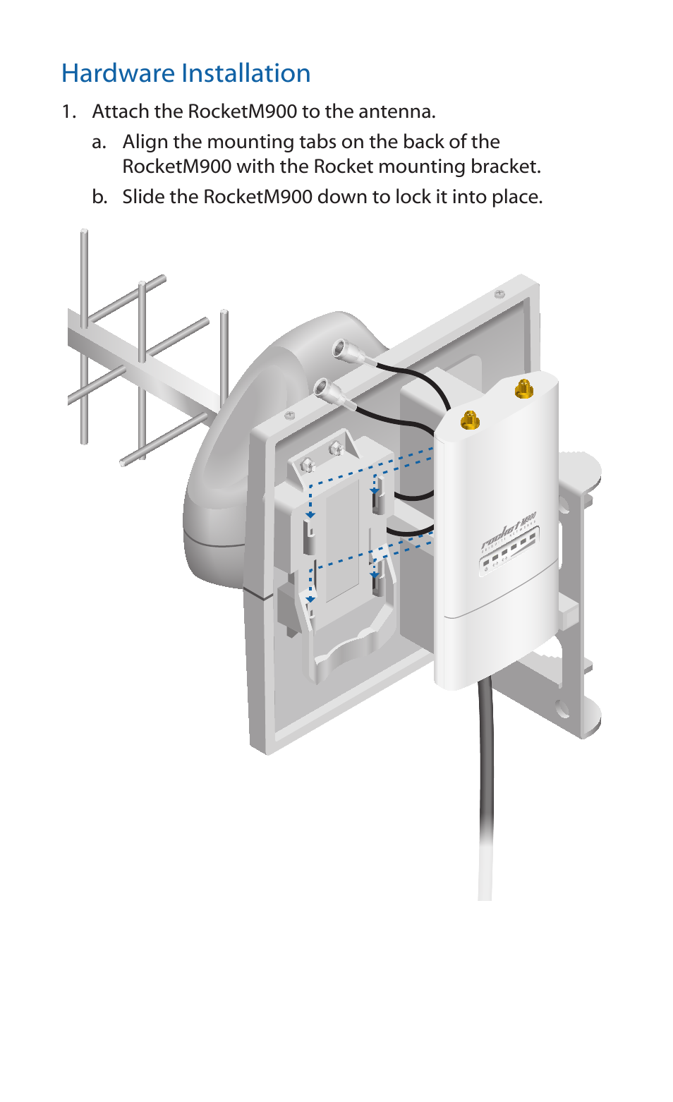 Hardware installation | Ubiquiti Networks airMA Yagi Antenna User Manual | Page 4 / 16