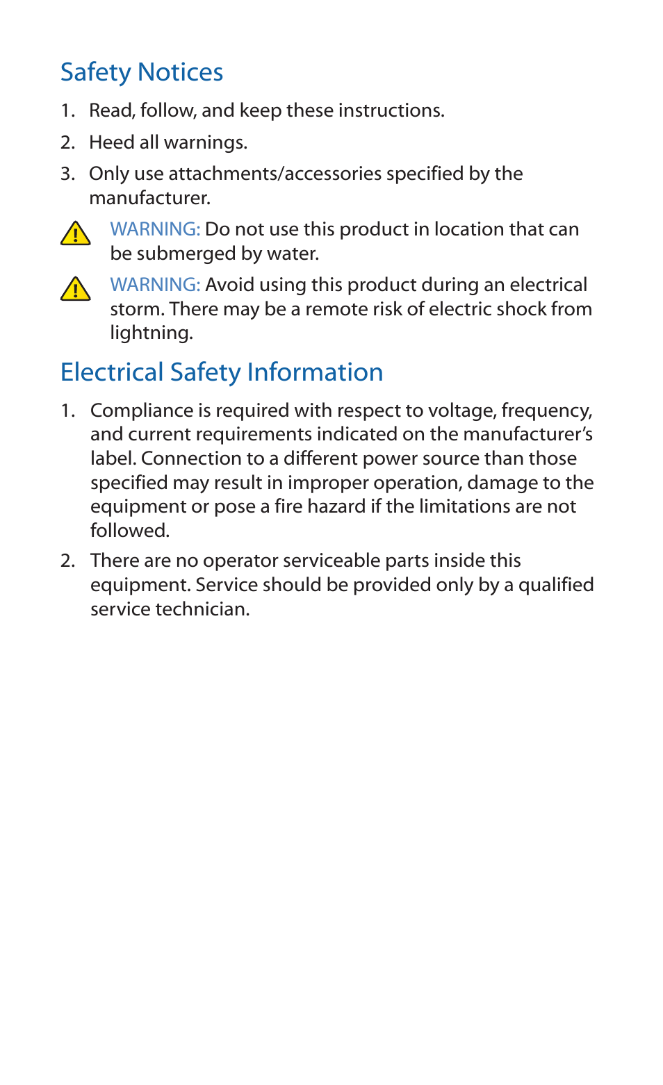 Safety notices, Electrical safety information | Ubiquiti Networks airMA Yagi Antenna User Manual | Page 8 / 16