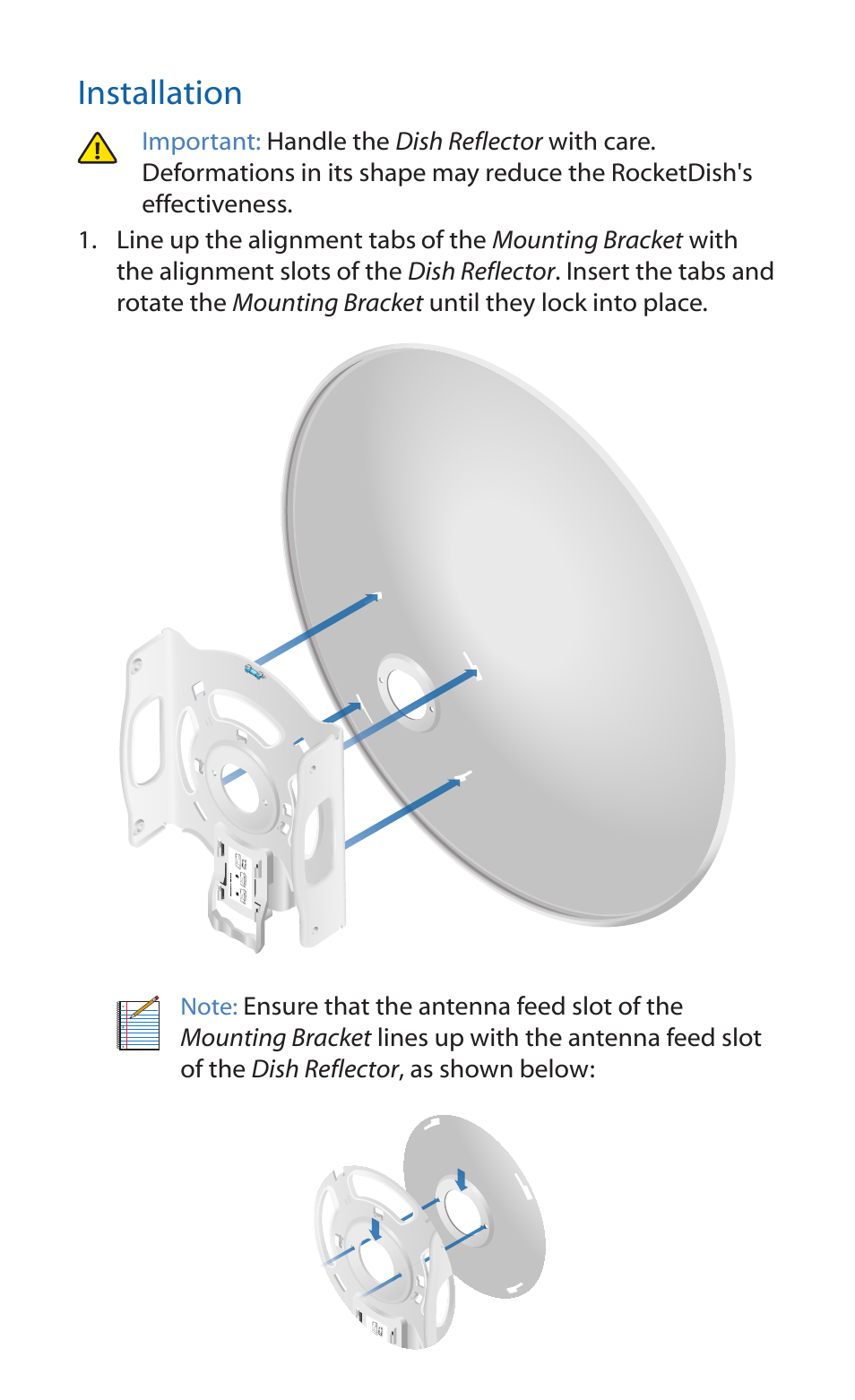 Installation | Ubiquiti Networks RocketDis LW User Manual | Page 4 / 24
