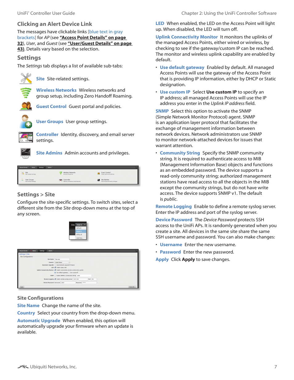 Settings | Ubiquiti Networks UniF AP AC Outdoor User Manual | Page 10 / 57