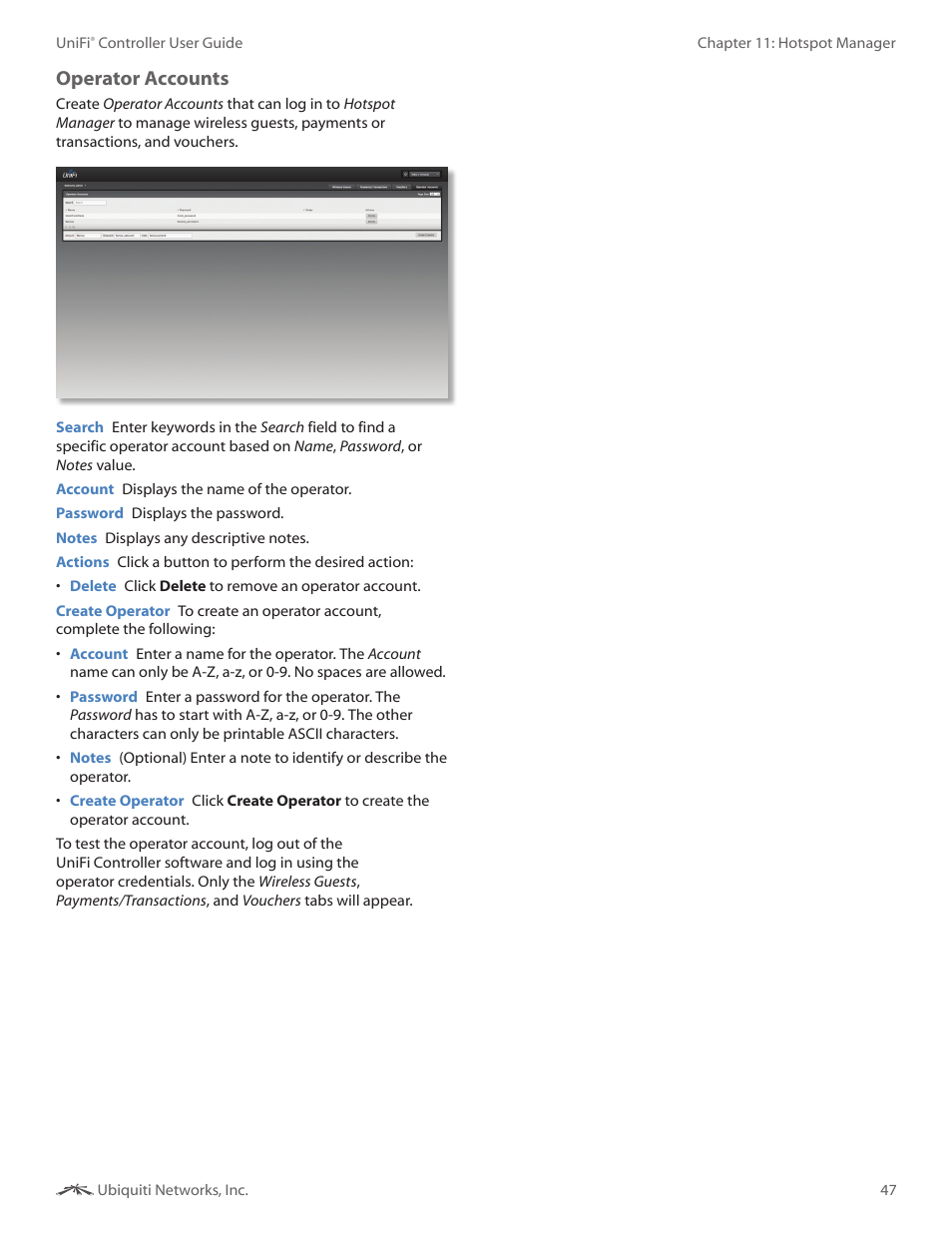 Operator accounts | Ubiquiti Networks UniF AP AC Outdoor User Manual | Page 50 / 57