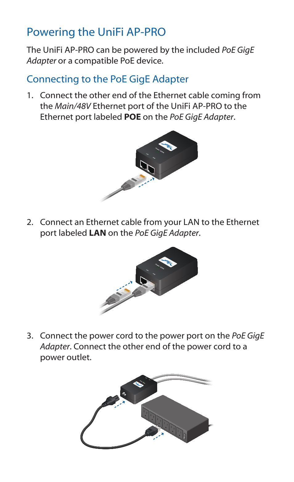 Powering the unifi ap‑pro | Ubiquiti Networks UniF AP User Manual | Page 12 / 24