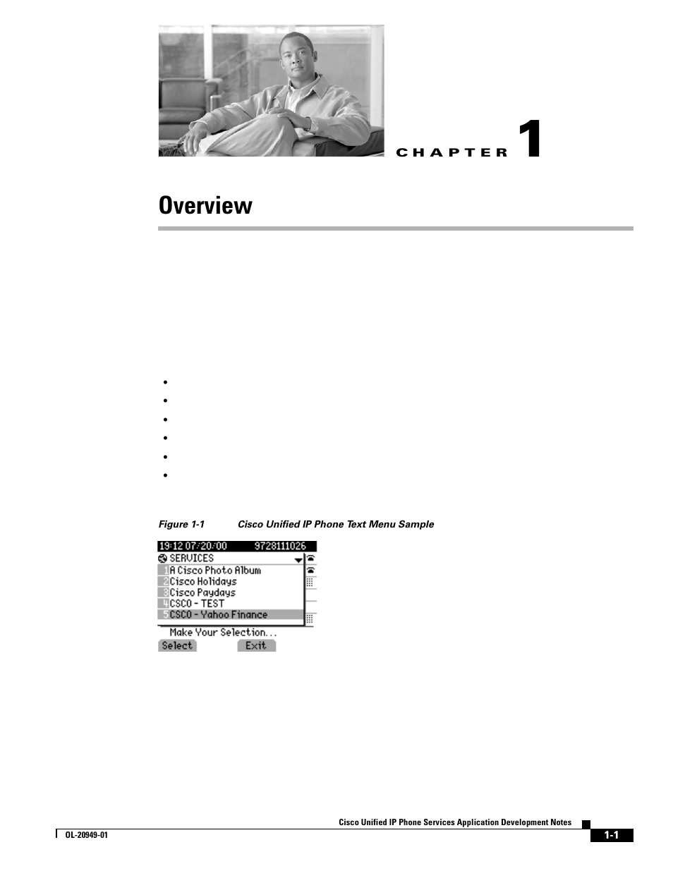 Overview, C h a p t e r, Chapter 1, “overview | Cisco OL-20949-01 User Manual | Page 13 / 116