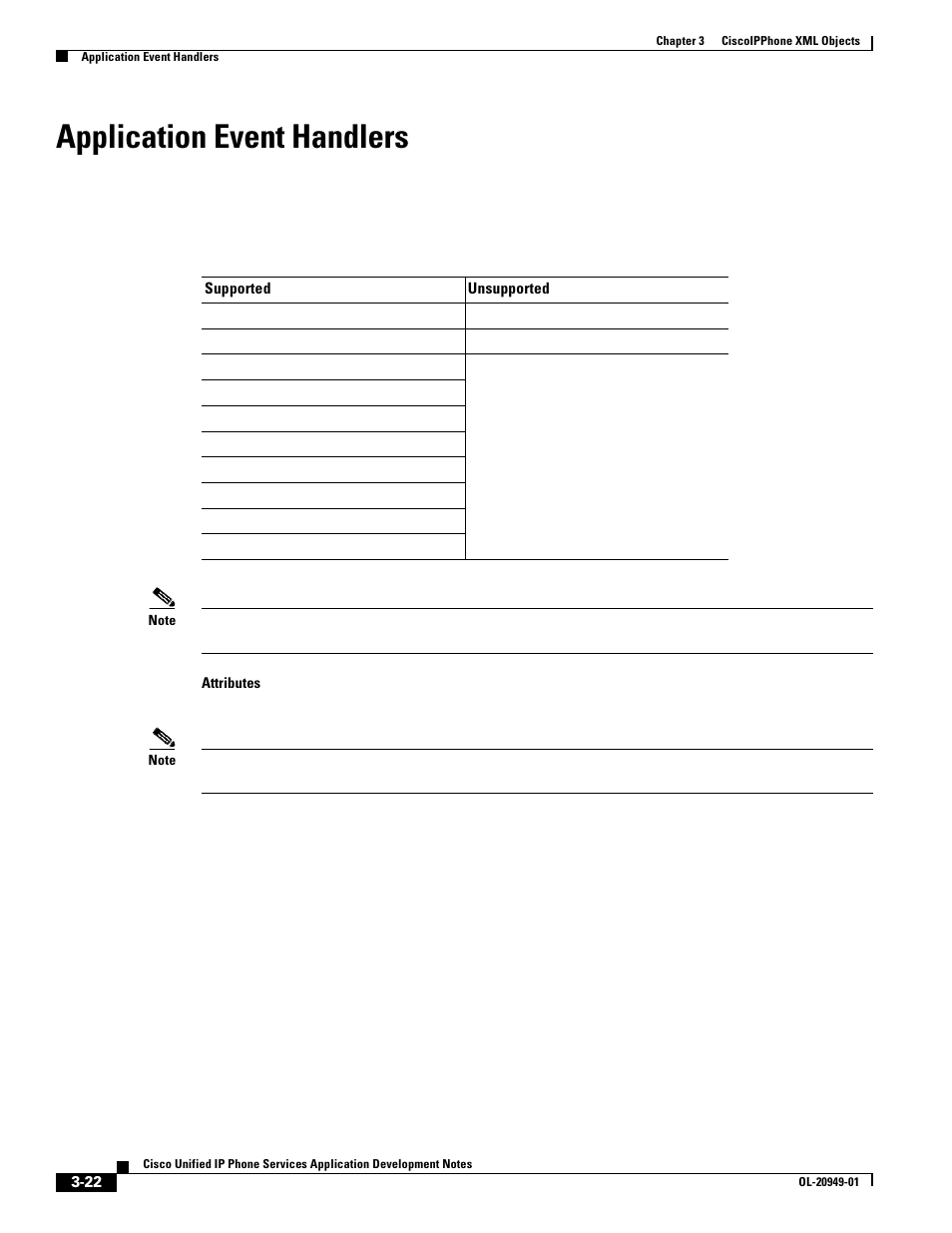 Application event handlers | Cisco OL-20949-01 User Manual | Page 40 / 116