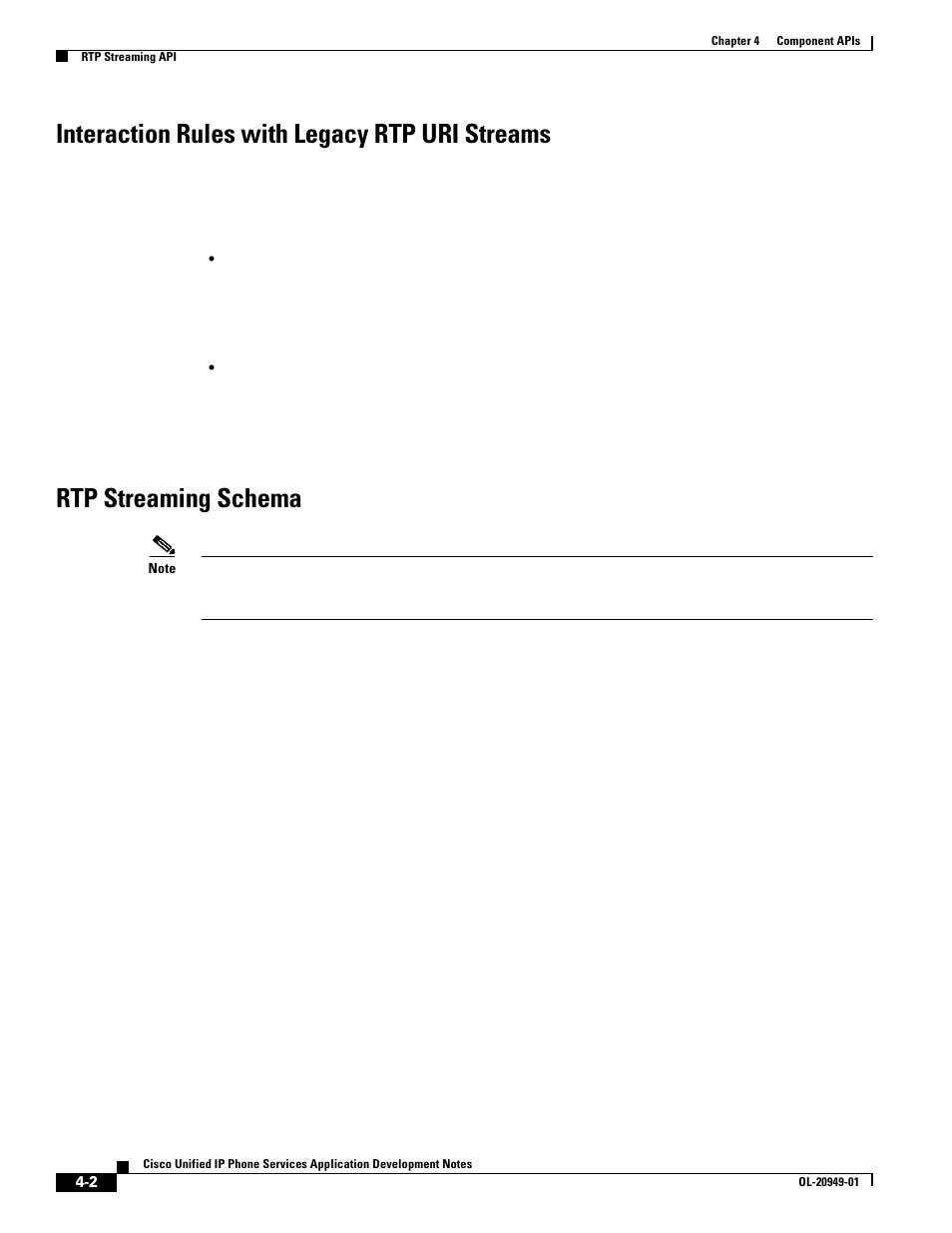 Interaction rules with legacy rtp uri streams, Rtp streaming schema | Cisco OL-20949-01 User Manual | Page 44 / 116