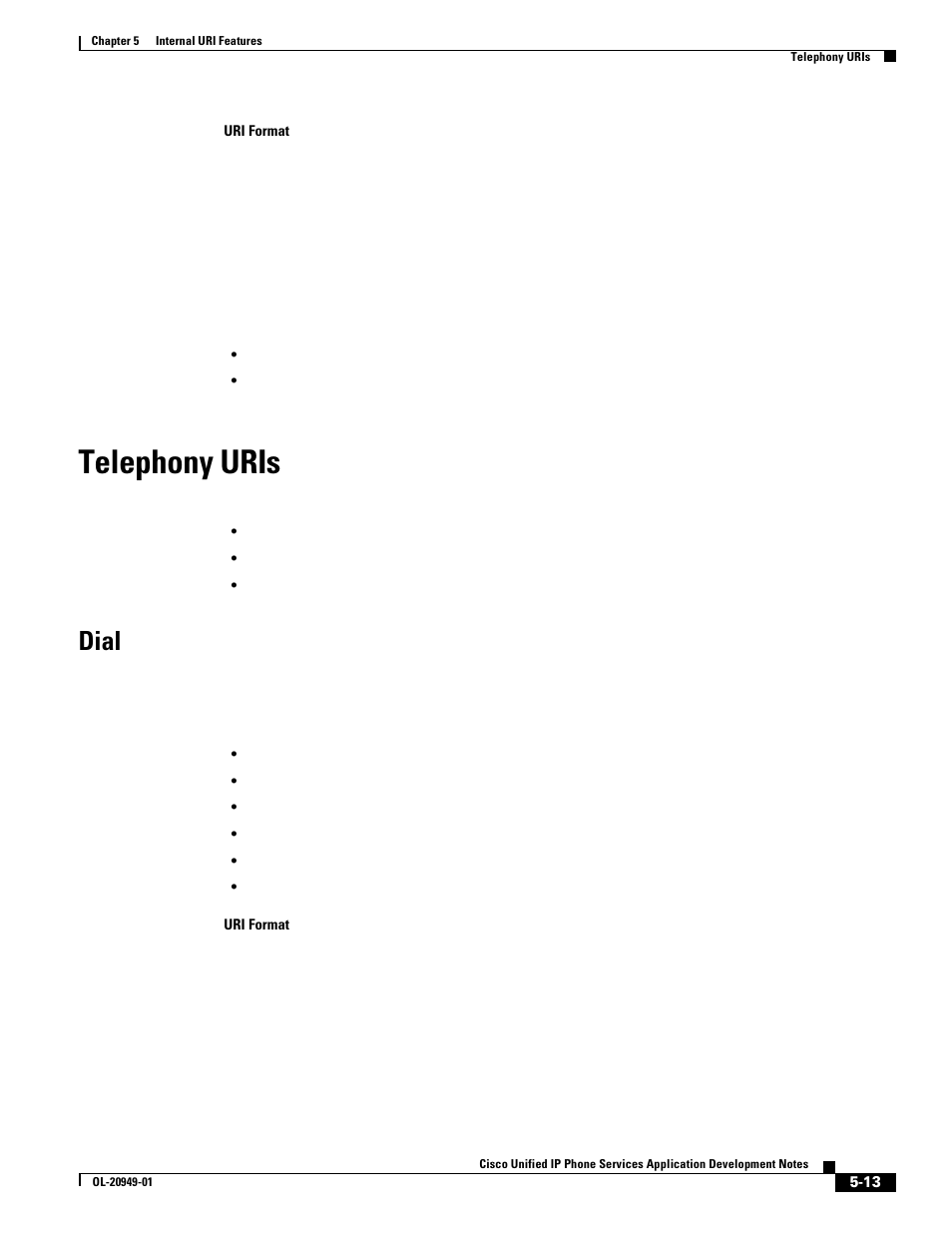 Telephony uris, Dial | Cisco OL-20949-01 User Manual | Page 61 / 116