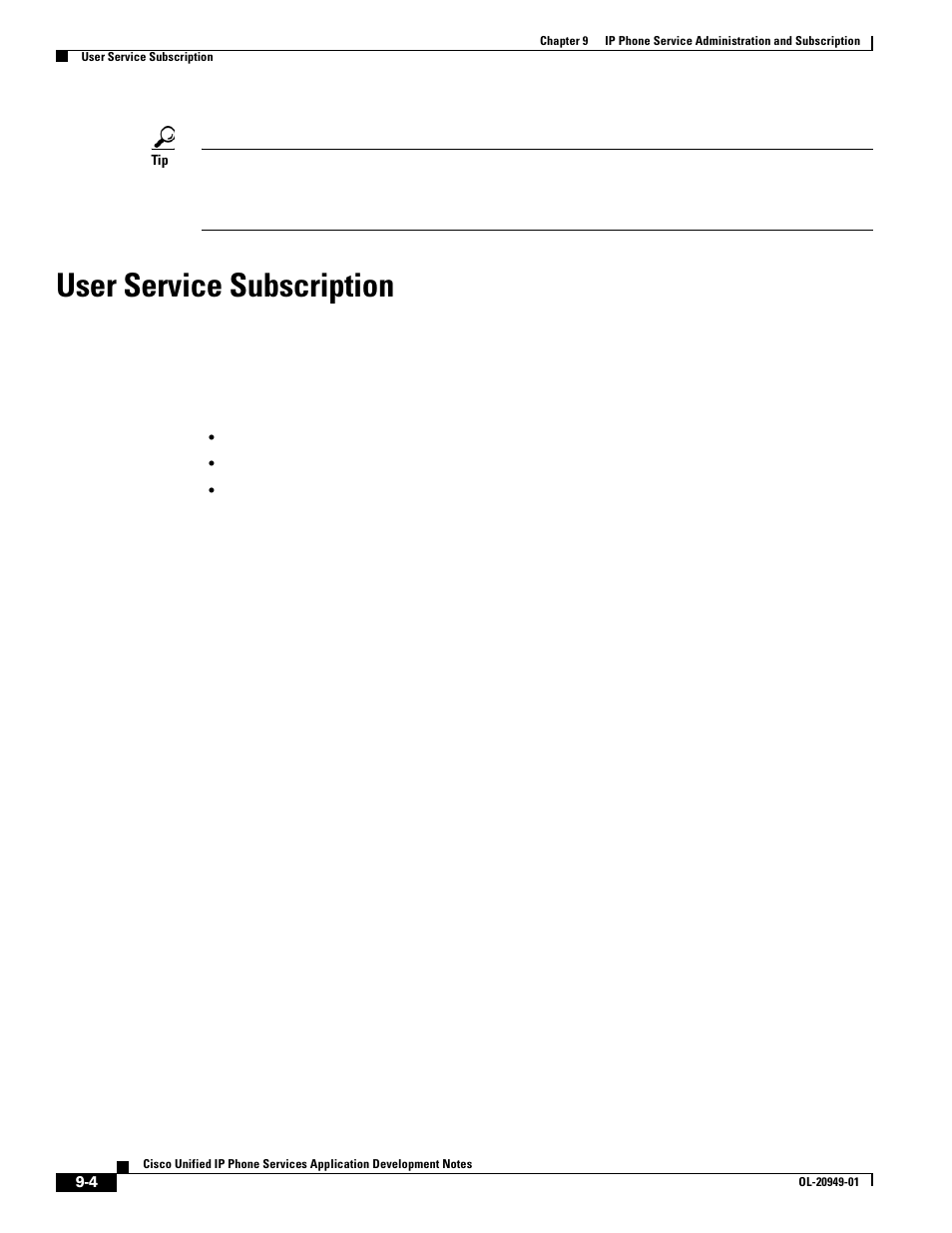 User service subscription | Cisco OL-20949-01 User Manual | Page 88 / 116