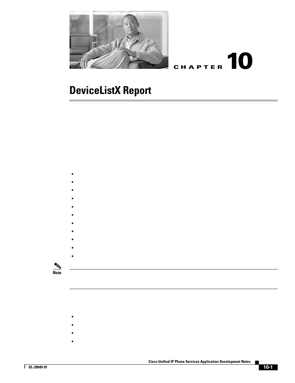 Devicelistx report, C h a p t e r, Chapter 10, “devicelistx report | Cisco OL-20949-01 User Manual | Page 89 / 116