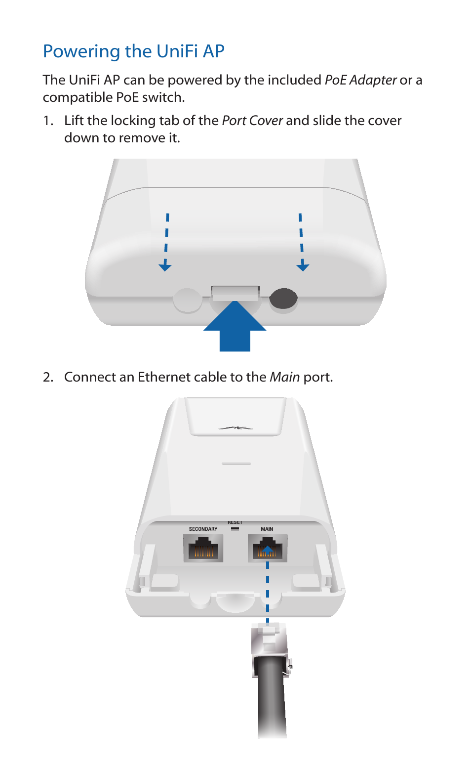 Powering the unifi ap | Ubiquiti Networks UniF AP Outdoor User Manual | Page 12 / 24