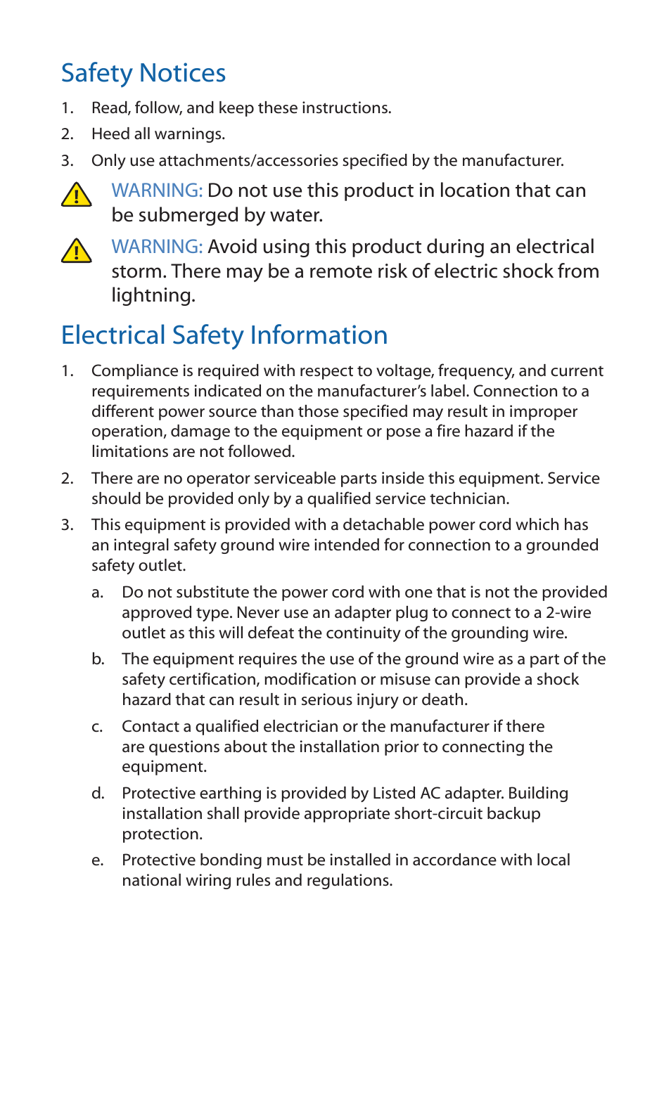 Safety notices, Electrical safety information | Ubiquiti Networks UniF AP AC Outdoor User Manual | Page 16 / 24