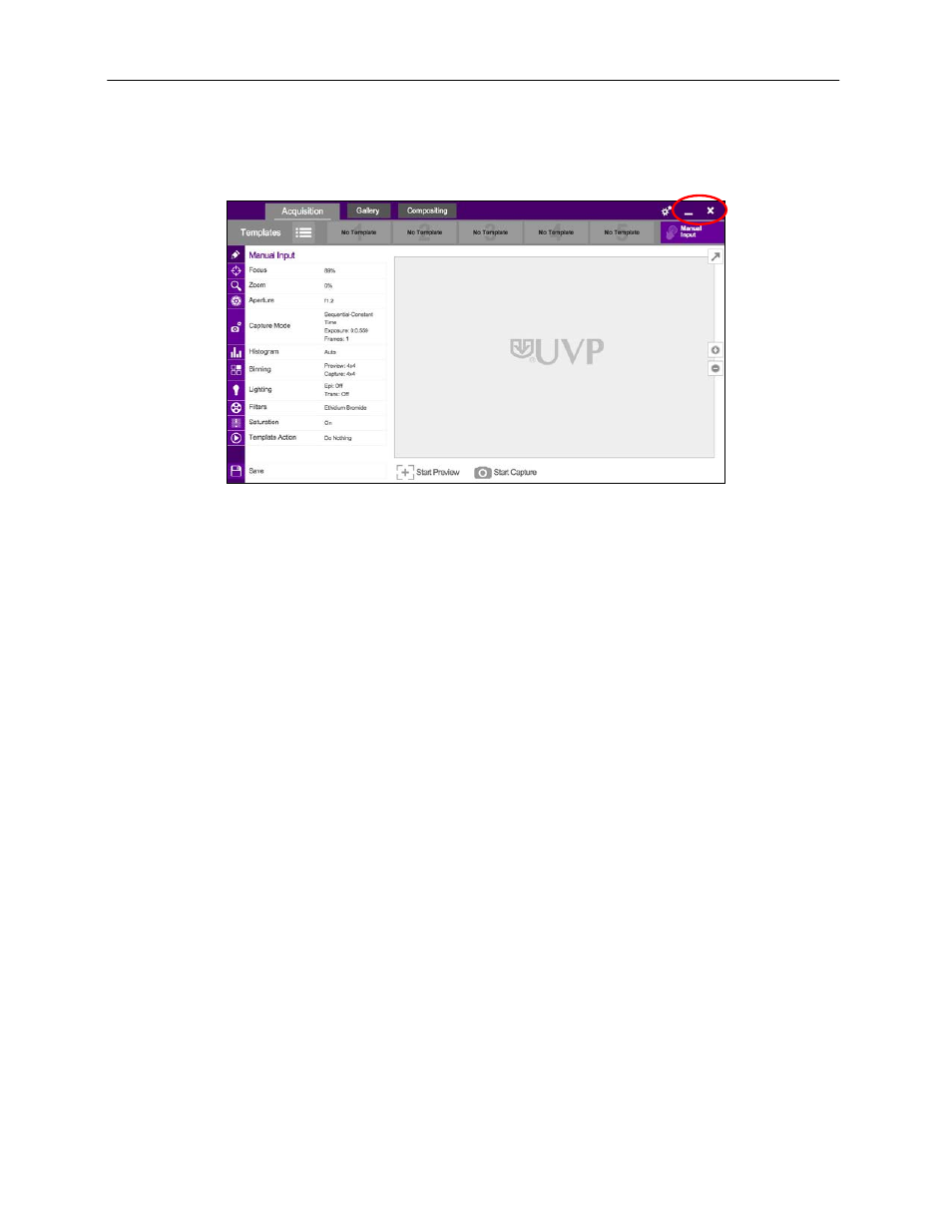 Operating the ts2 software interface, Using the uv gel viewer window, Image focusing | UVP 81-0345-01  ChemiDoc-ItTS2 Imager User Manual | Page 12 / 28
