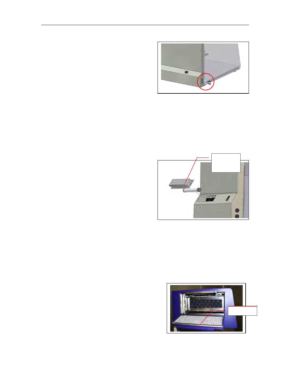 Replacing the fuses, Replacing tubes in the chamber, Replacing the uv/air circulator tube | Replacing the filters (hepa/uv3 models only) | UVP 81-0357-01 PCR Hoods User Manual | Page 16 / 19